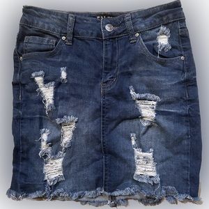 Fashion Nova Denim Mini Skirt Size Small
